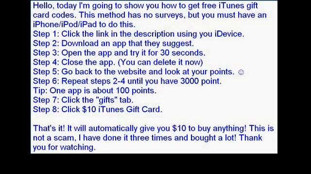 How To: Get Free iTunes Gift Card Codes [No Survey] [Requires iDevice] [Link in the Description] смотреть онлайн