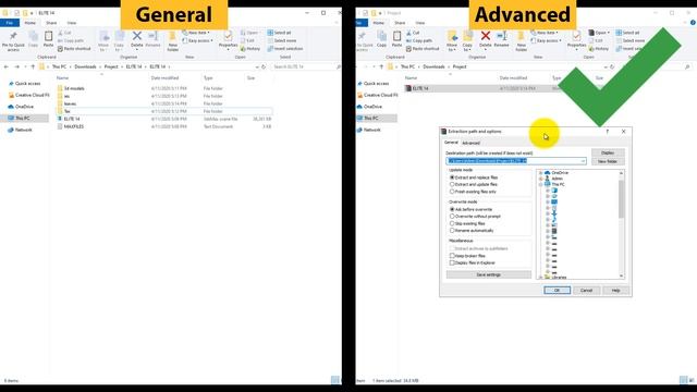 WinRAR - Extract Files Advanced Option смотреть онлайн