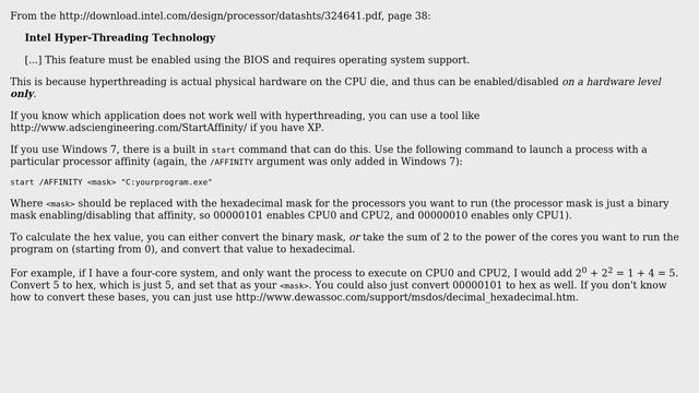 Disable Hyperthreading in the Windows 7 registry (3 Solutions!!) смотреть онлайн