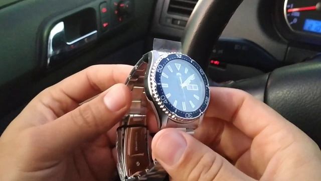 DETALHES: Relógio Automático Orient Mako III RA-AA0002L19B Azul Diver 200m - Thauro Relógios