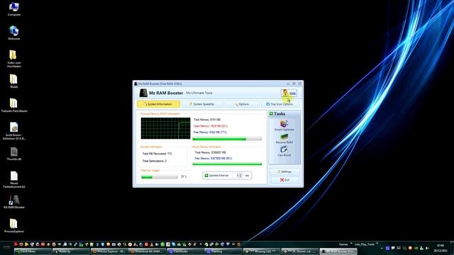 Ram Booster Arbeitsspeicher leeren смотреть онлайн