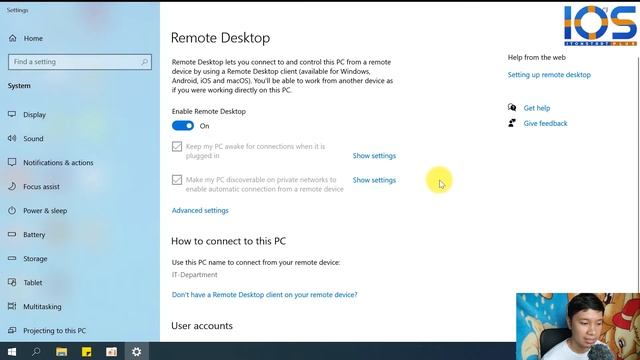 วิธีเปิดใช้งาน Remote Desktop บนระบบปฏิบัติการ Windows 10 เวอร์ชัน 20H2 смотреть онлайн