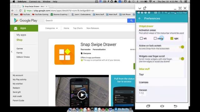 Snap Swipe Drawer - Integrating KLWP and KWGT! смотреть онлайн