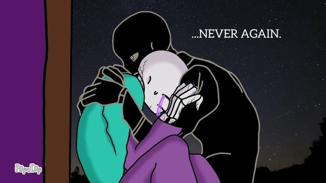 One night as I closed my eyes - Nightmare Sans angst? fluff? - animation [Black Moon] смотреть онлайн