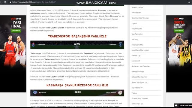 Süper Lig Maç Linkleri смотреть онлайн