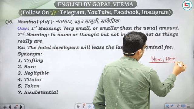 Vocab Selection Batch | Class-18 | Vocabulary For SSC CGL CPO MTS NDA CDS DSSSB | By Gopal Verma Si смотреть онлайн