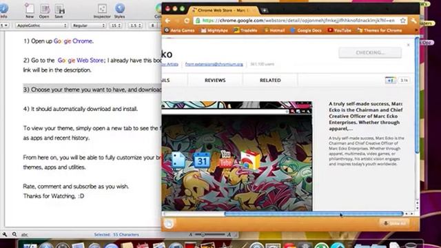 How to change or add a theme to Google Chrome (Mac) смотреть онлайн