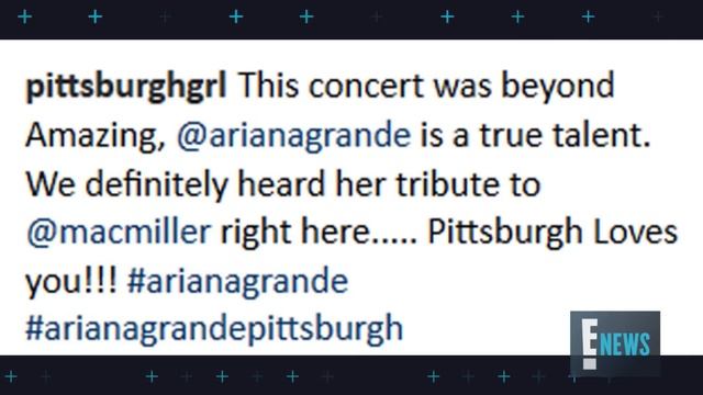 Ariana Grande Chokes Up During Mac Miller Hometown Tribute | E! News смотреть онлайн