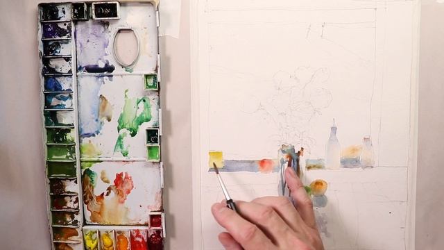 Chris Petri Paints an Exciting Sunlit Backlighting FLOWER PAINTING in Watercolor смотреть онлайн