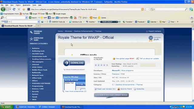 How to install Win XP royale Noir theme смотреть онлайн