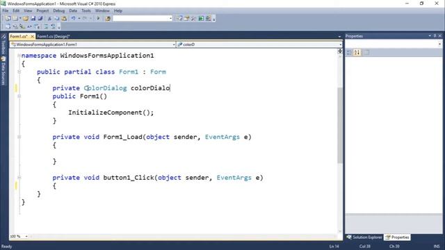 C# Windows Forms Tutorial #19 - Color Dialog смотреть онлайн