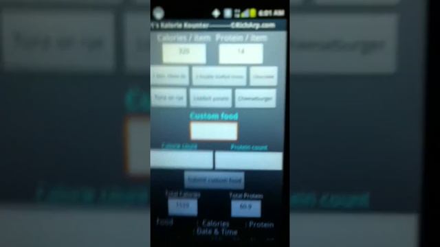 Calorie / protein tracking app for Android OS, smart phones & tablets demo смотреть онлайн