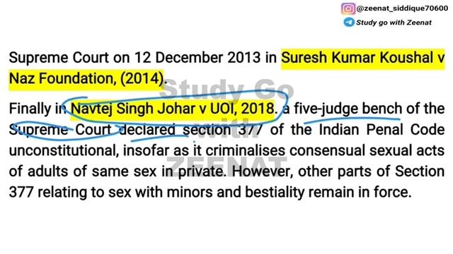Section 377 of IPC with important landmark judgments, Unnatural Offences in IPC смотреть онлайн