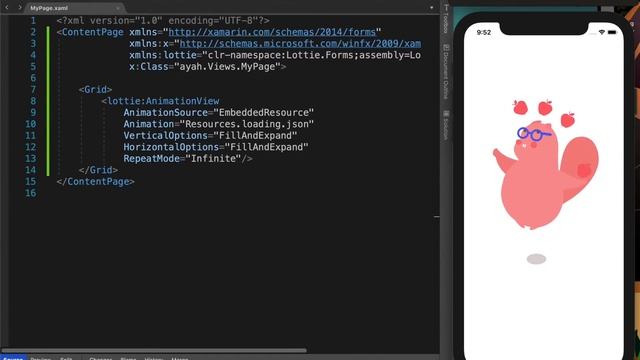 Xamarin.Forms | Lottie Animations | Embedded Resource смотреть онлайн