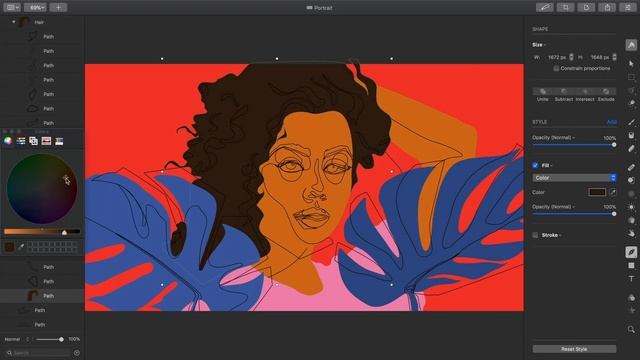 Creating a portrait illustration with Pixelmator Pro — Time Lapse смотреть онлайн