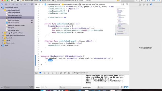 Swift - iOS - Get location of centre of screen when Google Map is in Idle position смотреть онлайн