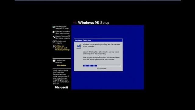 Timelapse: Installing Windows 98 Second Edition Beta (Build 2106) смотреть онлайн