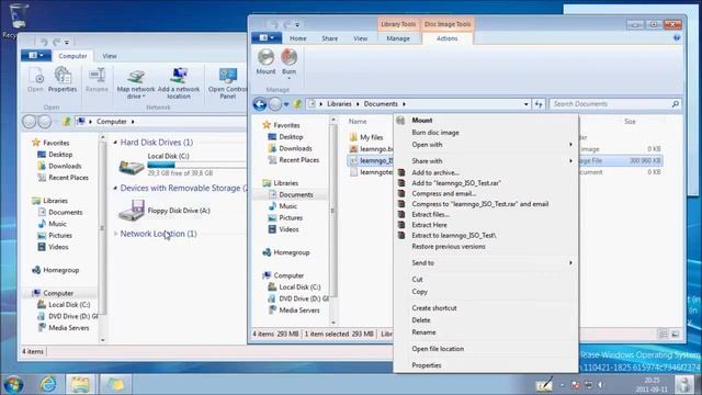 Windows 8 native ISO Image Mounting Preview - LearnNGo.com смотреть онлайн