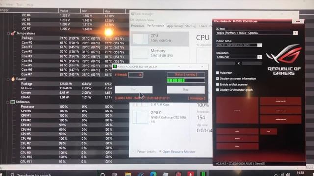 Intel I9 9900k Stock Test On Z370-p II