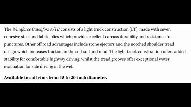 Anvelope vara WINDFORCE CATCHFORS A/T II - AnveloSHOP.ro смотреть онлайн