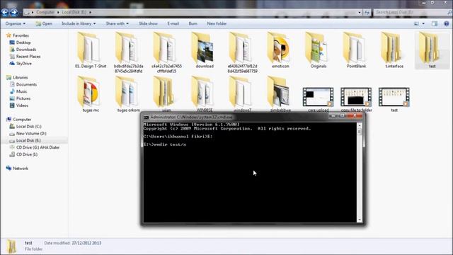delete the sub folder containing the file using CMD смотреть онлайн