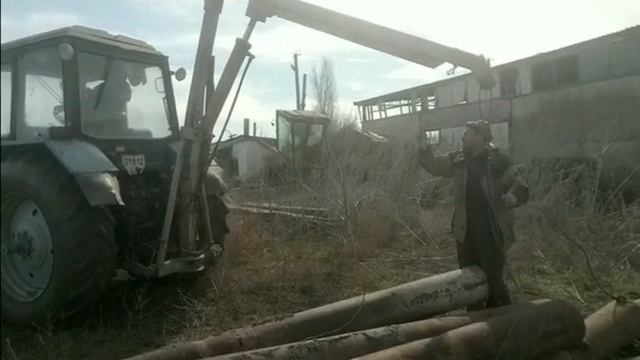 Самодельный кран для МТЗ 1221 смотреть онлайн