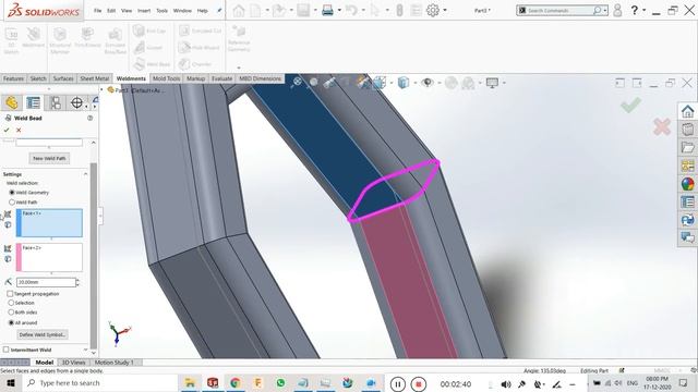 Gusset , Weld bead, Chamfer of weldments in Solidworks Advanced in english & Hindi #BTech_Engineers смотреть онлайн