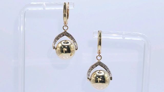 Золотые серьги с бриллиантами 585° смотреть онлайн
