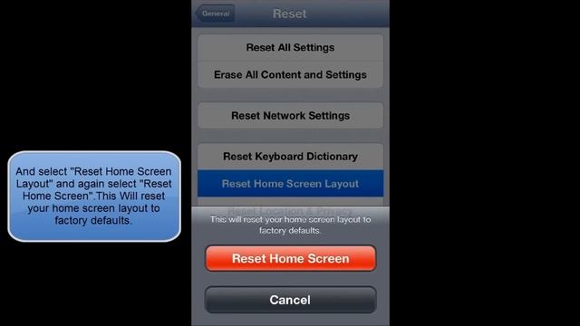 HOW TO RESET YOUR HOME SCREEN LAYOUT IN IOS 6 (IPHONE 5/IPOD TOUCH 5) смотреть онлайн