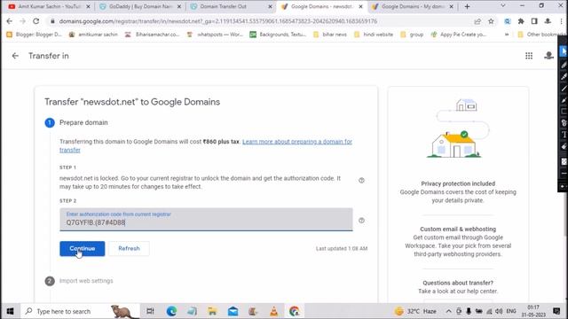 Transfer GoDaddy Domain to Google Domain || Transfer Domain Without affecting Website смотреть онлайн