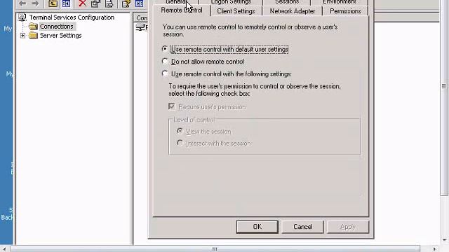 Do not allow remote control in Terminal Server configuration смотреть онлайн
