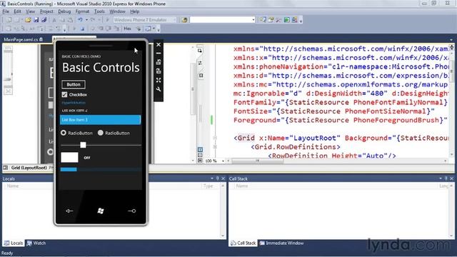 Windows Phone SDK - 8/16 Running and debugging the app (with Visual Studio) смотреть онлайн