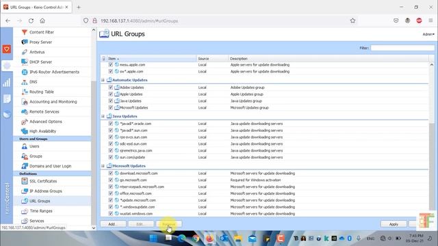 Kerio Control UTM Tutorial 22 - URL Groups смотреть онлайн