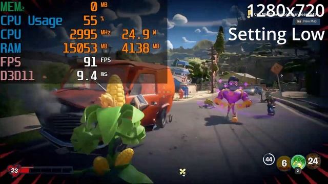 Plants Vs Zombies Neighborville - Low Setting RTX3050 On MSI GF63 Thin 10UC смотреть онлайн