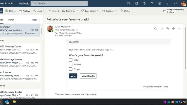 Microsoft Outlook | Create a Poll in Outlook смотреть онлайн