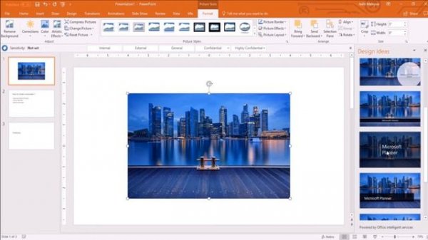 How to use PowerPoint designer in Microsoft PowerPoint 2016?