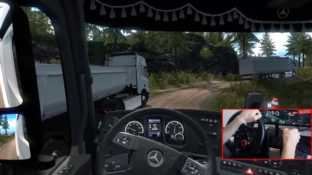 KONVOY HALİNDE MÜKEMMEL YOLCULUK! - KİRKENES MADEN YOLU - ETS 2 MP ProMods (G29) смотреть онлайн
