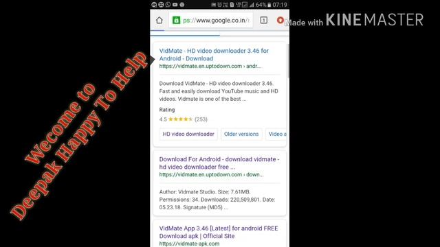 How to download vidmate real android app 2018 Deepak Happy To Help смотреть онлайн