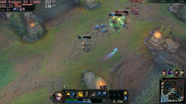 🎮 AMD Radeon RX 5300M - League of Legends gameplay benchmarks (1080p) смотреть онлайн
