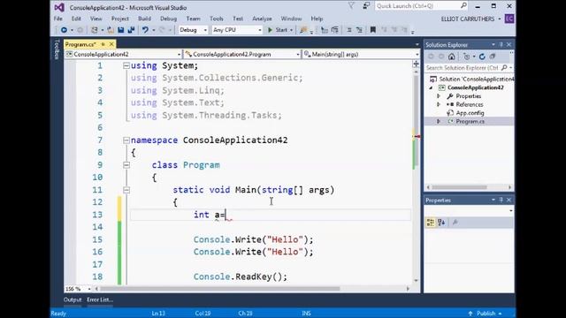 C# Console Application - Lesson 1 смотреть онлайн