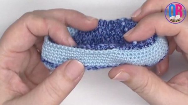 Пинетки ботиночки "Рик" крючком, с люверсами