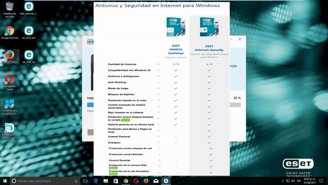 Descarga, instalación y activación de ESET Internet Security (Comparación vs ENA 10.x) смотреть онлайн