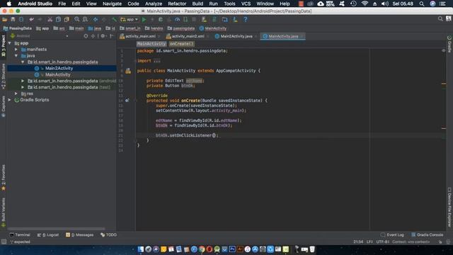 Passing Data between Activities in Android Studio смотреть онлайн