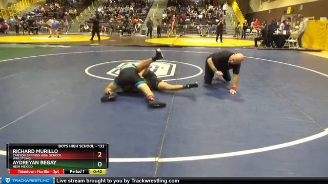 132 Lbs Cons. Semi - Aydreyan Begay, New Mexico Vs Richard Murillo, Canyon Springs High School Wre смотреть онлайн