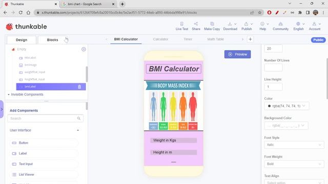 BMI calculator on thunkable смотреть онлайн