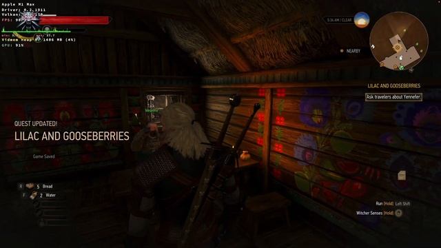 Witcher 3 - CrossOver 21.1 - MacBook Pro 2021 M1 Max 32 GB смотреть онлайн