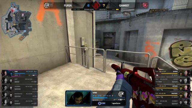 VINI забирает четверых, сохраняя девайс, Gambit vs FURIA, PGL Major Stockholm 2021 смотреть онлайн