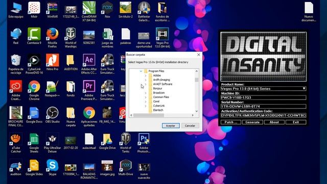 Instalación de Sony Vegas Pro13 2017 + Keygen de activación permanente para windows 7/8/10 - 64 bit смотреть онлайн