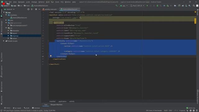 AndroidManifest.XML смотреть онлайн
