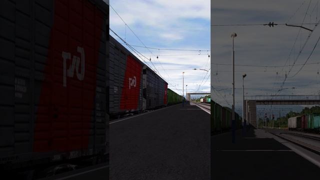 Trainz 22, «ВЛ10-1462 проходит станцию Сапёрная» смотреть онлайн